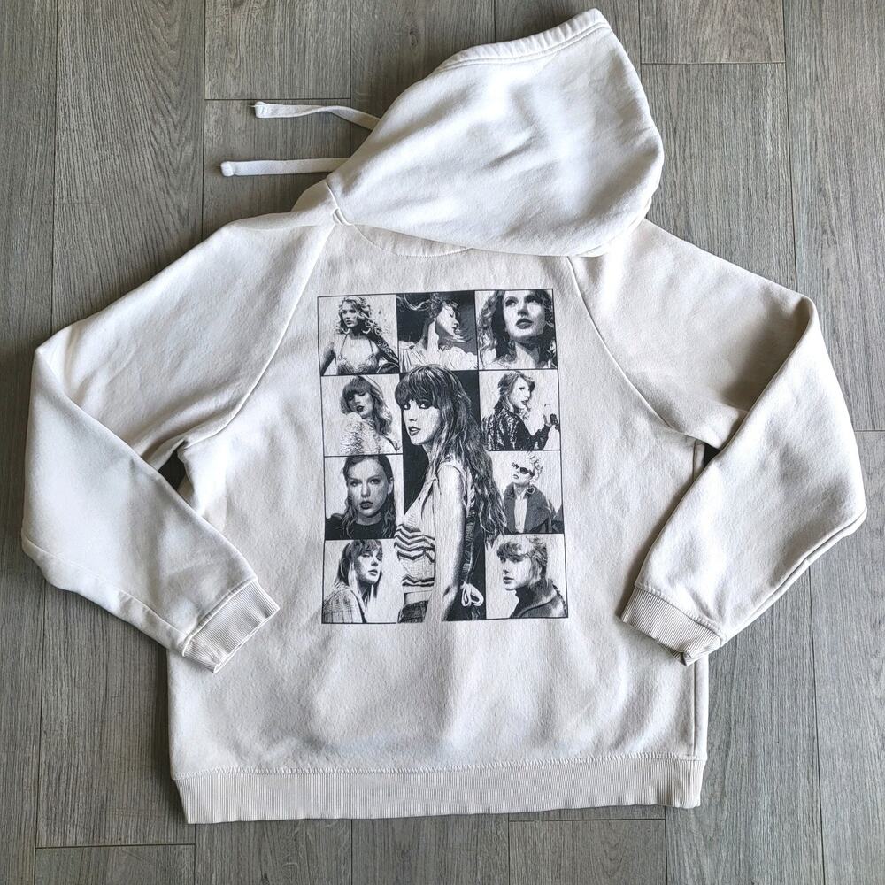 Taylor Swift The Eras Tour Exclusive Cream Sweatshirt Hoodie Size XL